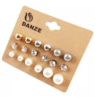 Set De 9 Pares De Aretes Mod Danze Delivery Todo Peru