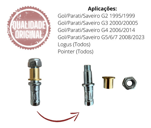 Kit 4 Pino Porta Com Porca Gol Bola G2 1995/1999