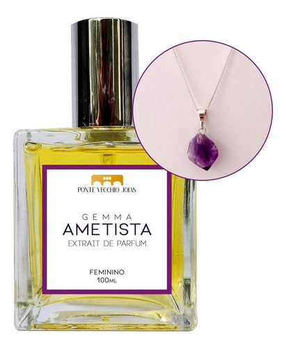 Coffret Perfume Gemma Ametista 100ml + Pingente De Presente Ponte Vecchio Joias
