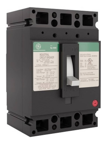 Breaker Interruptor Ted 1x60 Amp General Electric 480v Ms