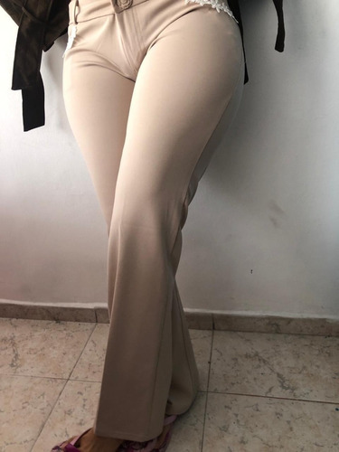 Pantalon Dama Tiro Medio Bota Amplia Silueta Hermosa