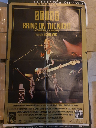 1 Afiche Cine Orig-sting Bring On The Night   - Oferta 252