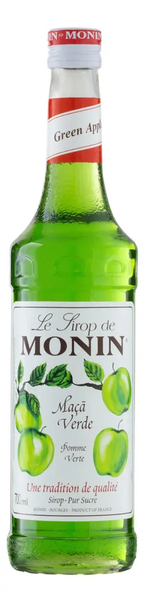 Xarope Monin Maçã Verde 700ml Para Drinks e Coquetéis