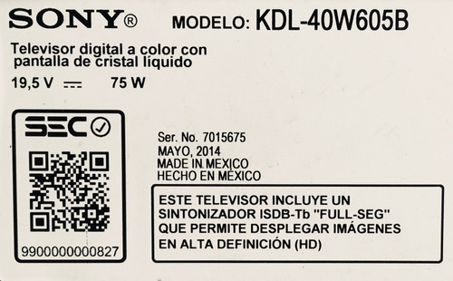 Tiras Led Tv Sony Kdl-40w605b