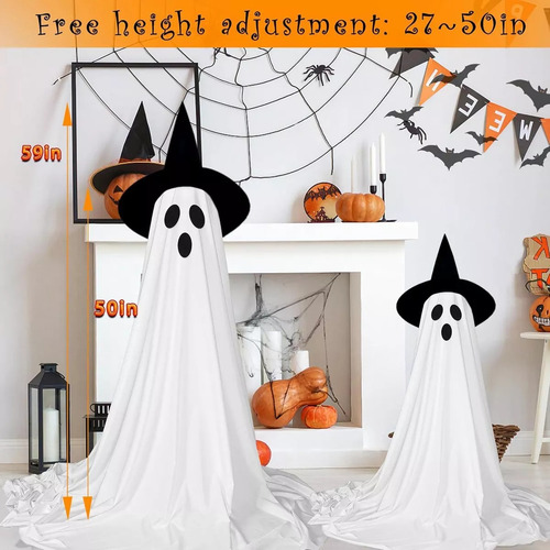 // Lámpara Fantasma De Tela Blanca Lámpara Halloween