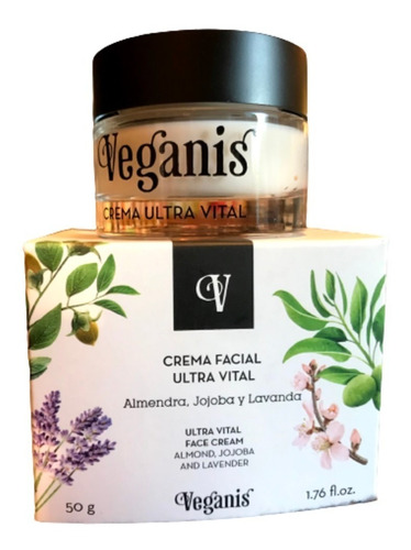 Veganis Crema Facial Ultra Vital Almendra Jojoba Lav 50gr Dw