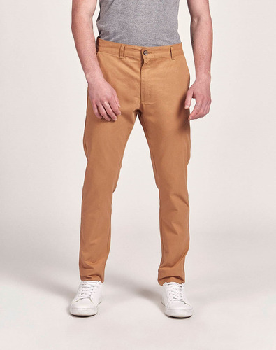 Pantalón Chino Praga, De Gabardina, Clásico, Mostaza, Equus