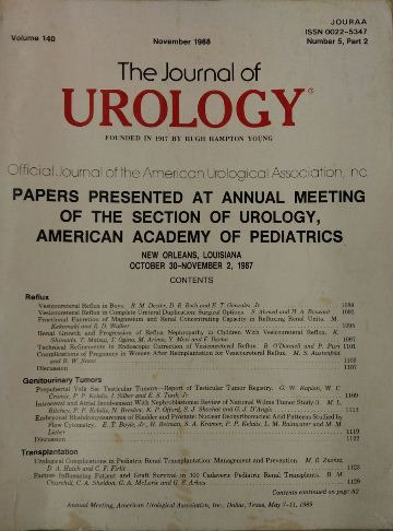 Livro The Journal Of Urology - Vol. 140 Number 5, Part 2 - American Urological Association [1988]