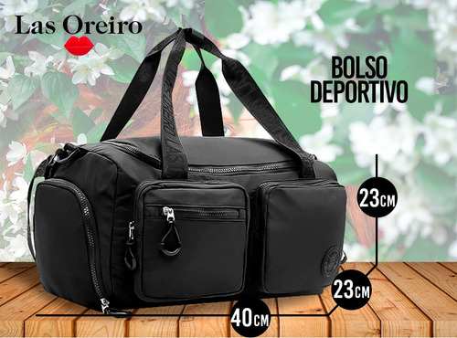 Imagen 2 de 10 de Bolso De Mujer Deportivo Las Oreiro Viaje Gym Reforzado New