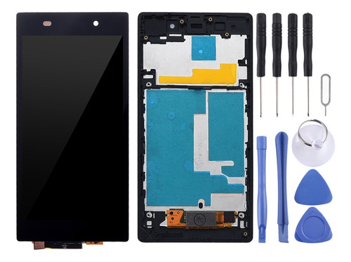 Sjpm Pantalla Lcd Negra+panel Táctil Con Marco Para Sony