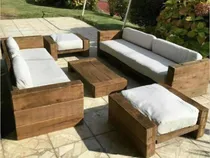 Comprar Sillones De Madera Exterior Jardín Sofá Esquinero Eucalipto