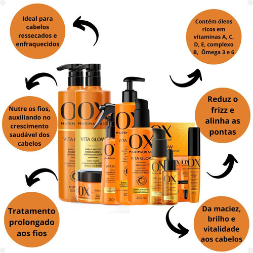 Kit Ox Mari Maria Hair Vita Glow Com 10