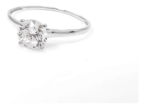 Imagen 3 de 4 de Oferta! Anillo Oro Blanco Sólido 18k Compromiso Con Diamante