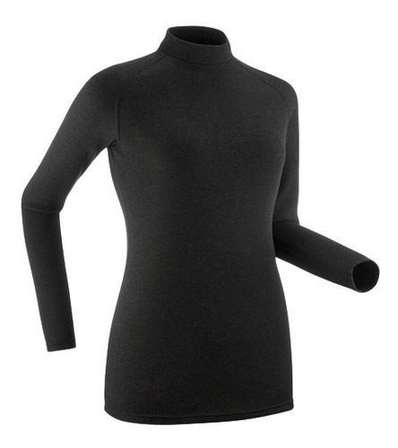 Camiseta Termica Wedze Warm Mujer Negro(calentadores)