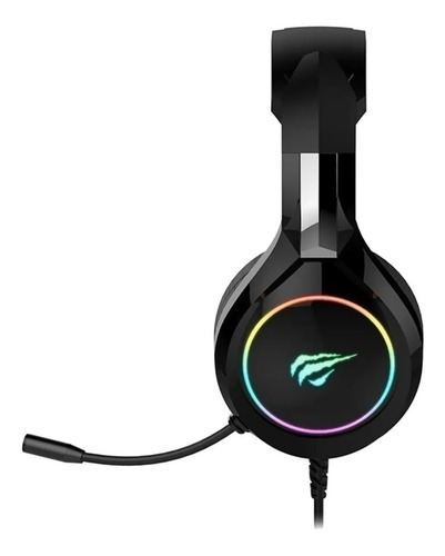Auriculares gamer Havit Gamer H2232D negro con luz rgb LED