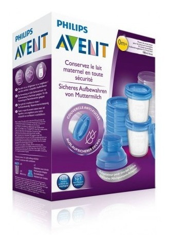 Imagen 3 de 10 de Avent Philips Set De Vasos De Almacenamiento X 10 Scf618/10