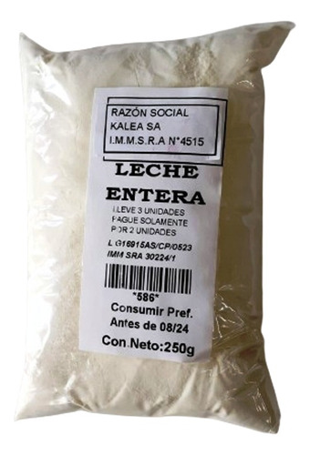 Leche Entera En Polvo 250 Gr