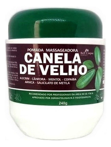  12 Pomada Massageadora Canela De Velho 240g Fragrância Forte Tipo De Embalagem Pote Tipos De Pele Normal