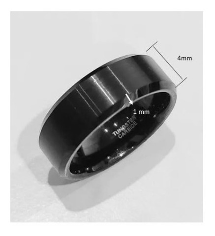 Imagen 2 de 5 de Anillo Tungsteno Ryux Iii Negro Mate