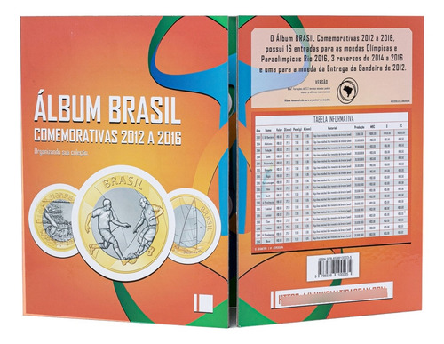 1 Álbum Porta Moedas Colecionador Jogos Paraolímpicos