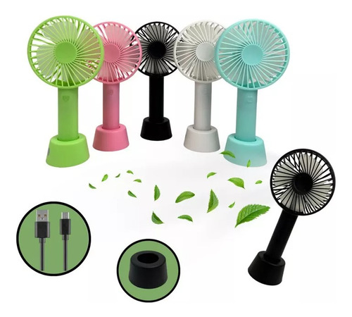 Mini Ventilador De Mão Portátil Recarregável Para Extensão