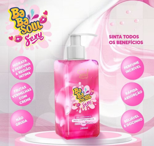 Kit C/24 Gel Hidratante Beijável P Corpo E Virilha Babasoul