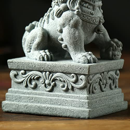 Estatuas León Guardián Piedra Feng Shui Decoración Inaugurac