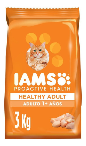 Iams Alimento Seco Para Gato Adulto Sabor Pollo 3kg