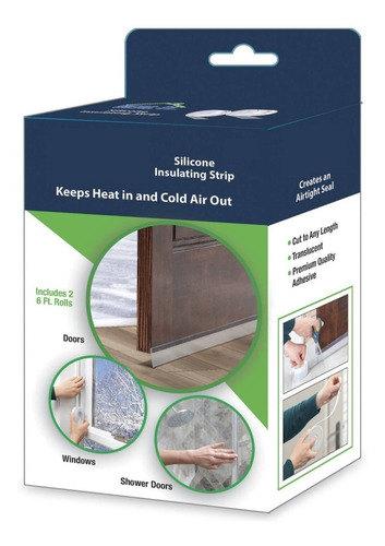 Cinta Aislante Silicona Para Puertas Ventanas Ducha 2 Rollos