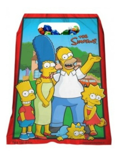 Los Simpsons 6 Bolsas Para Cotillón Cumpleaños Fiestas 