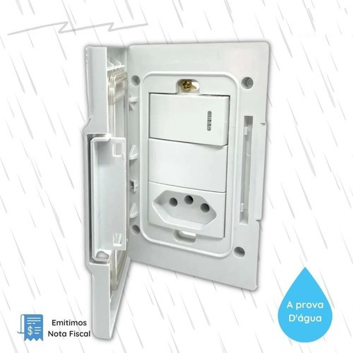 Tomada 20a + Interruptor Embutir Prova Dágua Externa Kalop Cor Outro