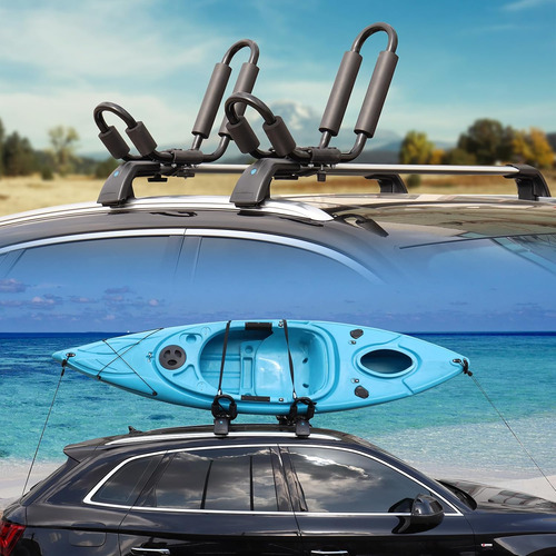 Soporte De Techo Kayak Resistente, 2 Pares De Kayak 4 L...