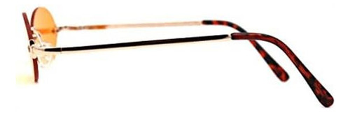 Sa106 Hippie Pimp Color Lens Oval Rimless Retro Funky Gafas