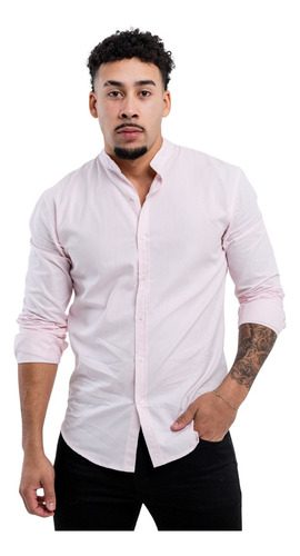 Camisa Cuello Mao Manga Larga Hombre Caballero Ebk ®