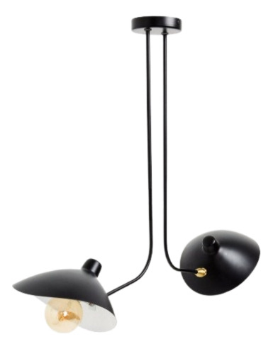 Lampara Techo Colgante Abitare Back To Black Negro 2l 50hz