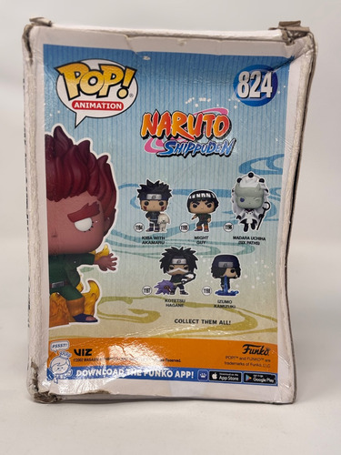 Funko Pop #824 Naruto Might Guy Puerta De La Muerte (Reacondicionado)