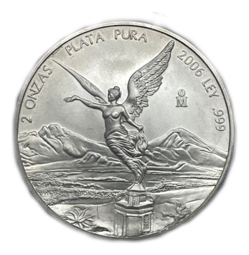 Moneda De 2 Onzas 2006, Plata Pura, Serie Libertad