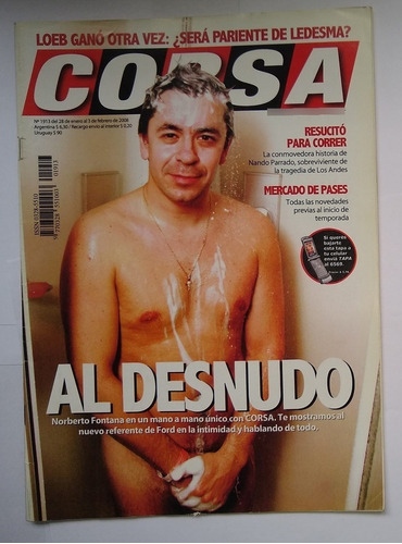 Revista Corsa Nº 1913 - Norberto Fotana Al Desnudo - 2008 