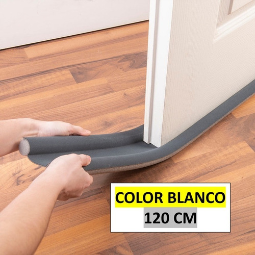 Imagen 3 de 8 de Zócalo Burlete Suprabond Doble Bajo Puerta 120cm - Blanco