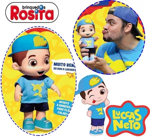 Boneco com Som Luccas Neto - Brinquedos Rosita
