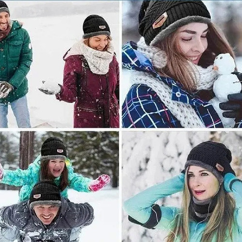 Imagen 8 de 8 de Gorro De Lana Con Interior De Chiporro + Cuello, Invierno