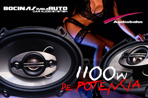 Par De Bocinas 6x8 Audiobahn 1100w Tweeter Integrado Maximo