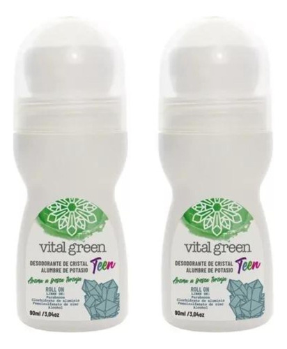 Desodorante Cristal Alumbre Niños 2 Pack 90ml Vital Green