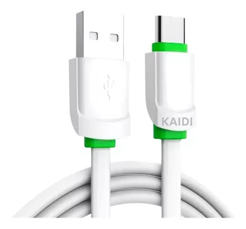 Cabo Usb Dados Carga Tipo C Reforçado Rápido Kaidi Cor Branco