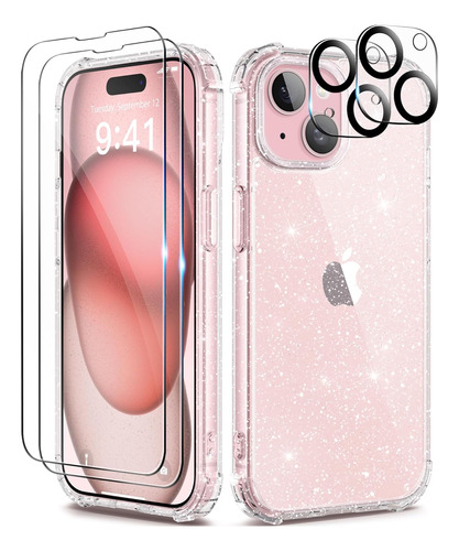 Set De Funda Tieszen, Transparente Para iPhone 15 6.1 Inch