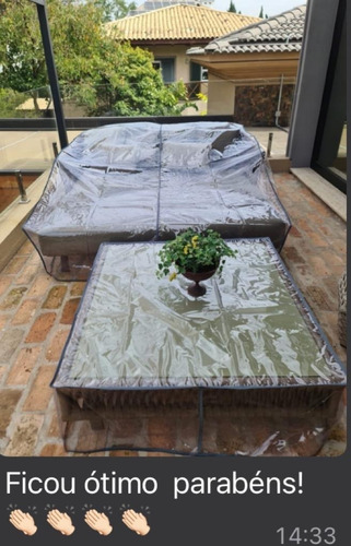 Kit Capa Moveis Externos Sofa, Poltronas, Mesa De Centro Top