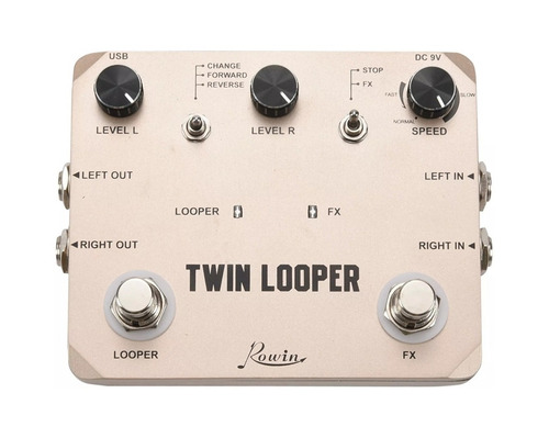Imagen 3 de 5 de Pedal de efecto Rowin Twin Series Twin Looper rosa
