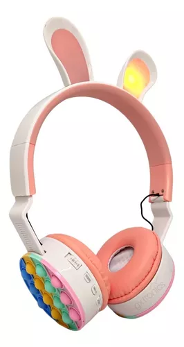 Auriculares Infantiles Orejas Conejo Niños Popit Bluetooth