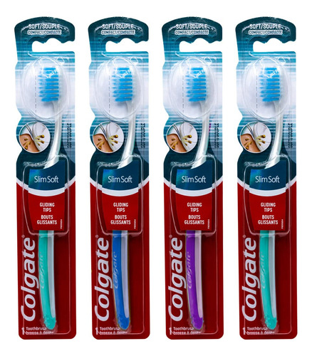 Colgate Cepillo De Dientes Delgado Y Suave, Puntas Deslizant