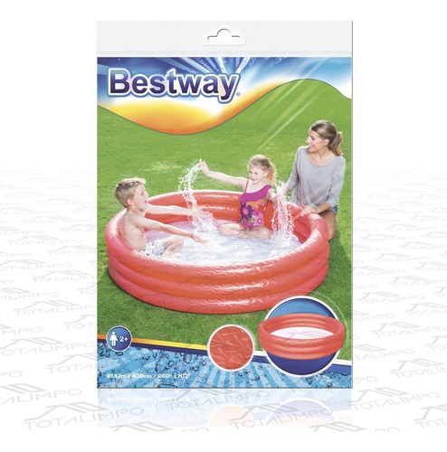 Pileta Infantil Inflable Bestway 51026 Roja 282 Litros